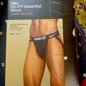 Nike Dri-FIT Essential Micro Jock Strap - Black and White. Size XL